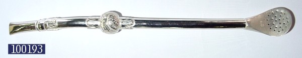 Silver Bombilla for your Yerba Mate tea drinks.