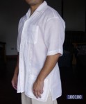 White cotton guayabera