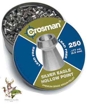 Balin Aire Comprimido Crosman 4.5MM Punta Hueca Sin Plomo Lata x250 LF177H. Perfecta S.A.M.I. - Asuncion - Paraguay