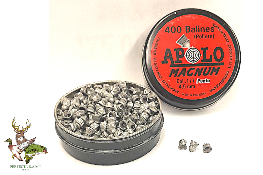 Balines Aire Comprimido Apolo 4,5mm MAGNUM Lata x 400 M.17001. Perfecta S.A.M.I. - Asuncion - Paraguay
