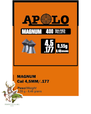 Balines Aire Comprimido Apolo 4.5MM Magnum Lata x400 M.17001. Perfecta S.A.M.I. - Asuncion - Paraguay