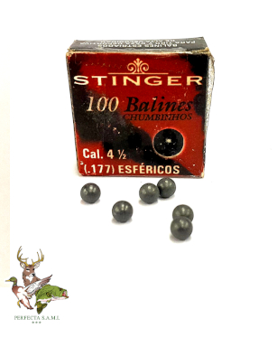 Balines Aire Comprimido Stinger 4.5MM Esfericos BB Carton x100 M.14001. Perfecta S.A.M.I. - Asuncion - Paraguay