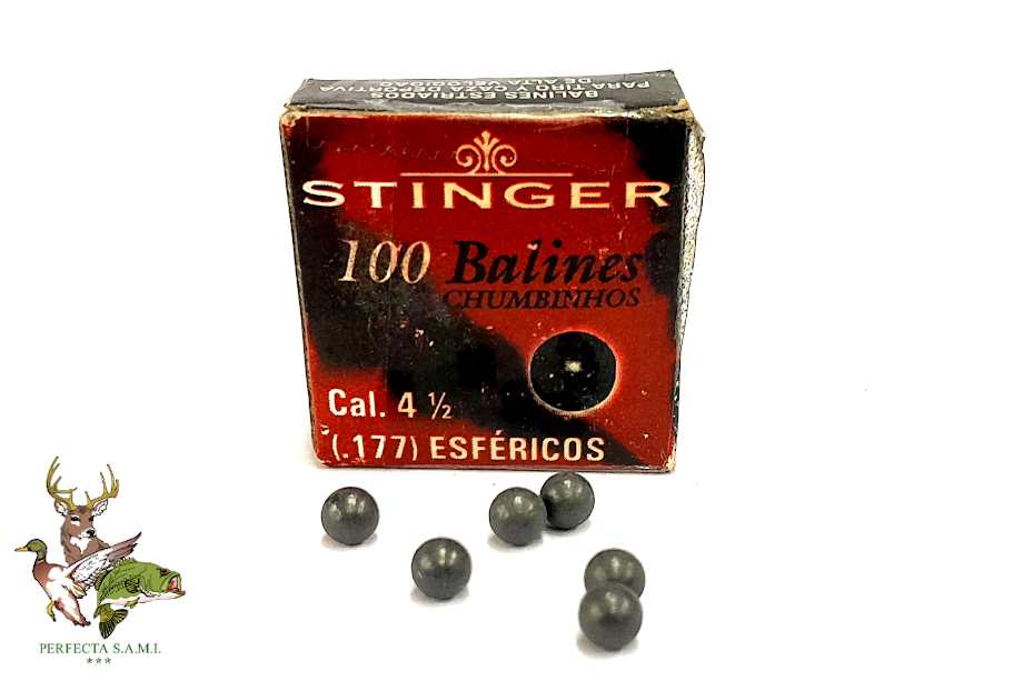 Balines Aire Comprimido Stinger 4.5MM Esfericos BB Carton x100 M.14001. Perfecta S.A.M.I. - Asuncion - Paraguay