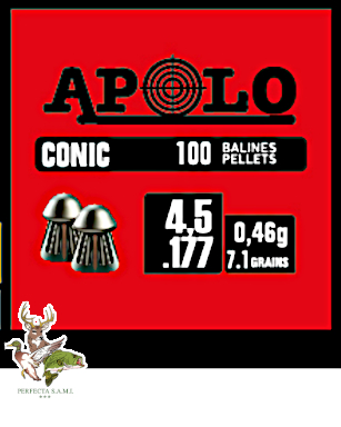 Balines Aire Comprimido Apolo 4.5MM Conico Cart x100 E10001. Perfecta S.A.M.I. - Asuncion - Paraguay