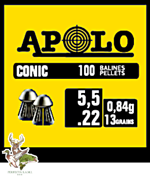 Balines Aire Comprimido Apolo 5.5MM Conico Carton x100 M.E11001. Perfecta S.A.M.I. - Asuncion - Paraguay